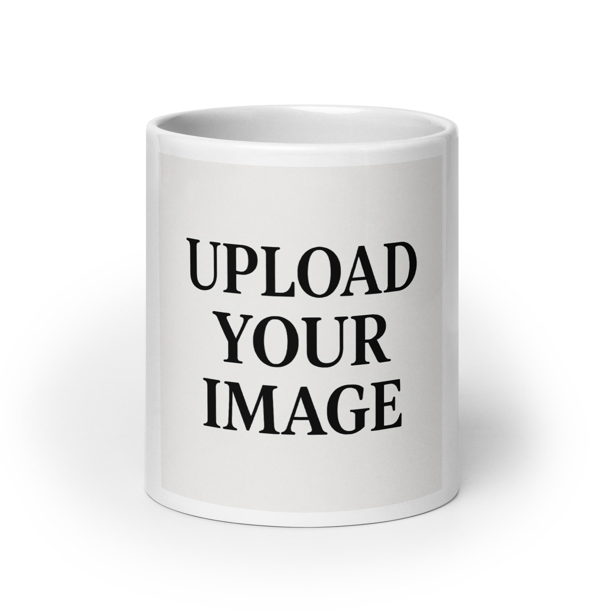 White glossy mug